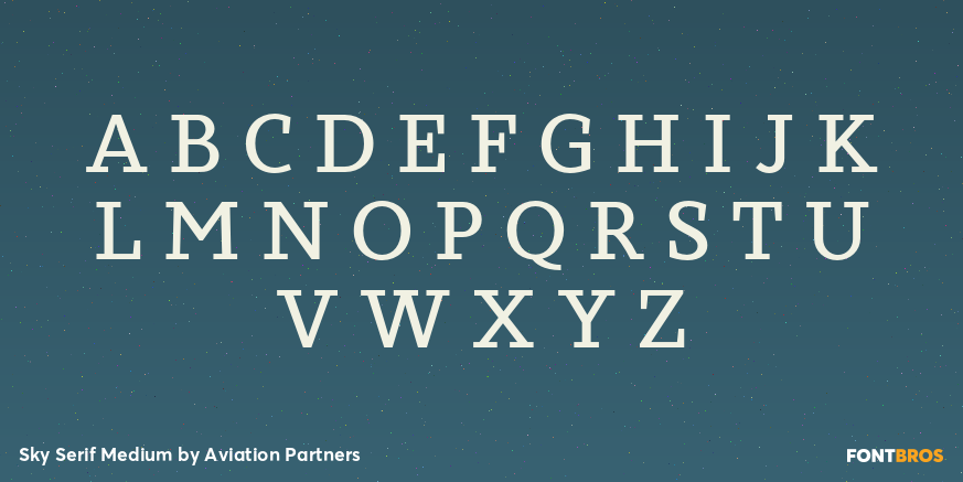 Sky Serif Medium Font Poster #2