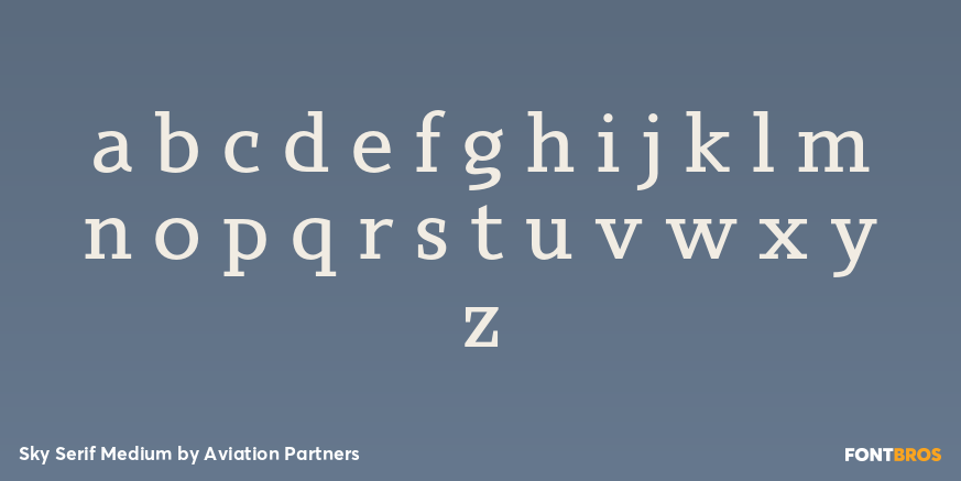 Sky Serif Medium Font Poster #1