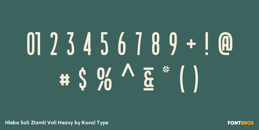 Hleba Soli Ziamli Voli Heavy Font Poster #1