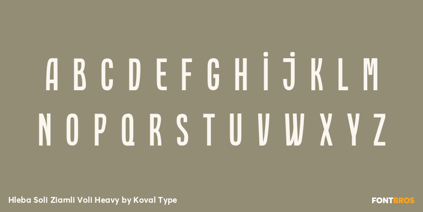 Hleba Soli Ziamli Voli Heavy Font Poster #3