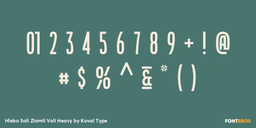 Hleba Soli Ziamli Voli Heavy Font Poster #4