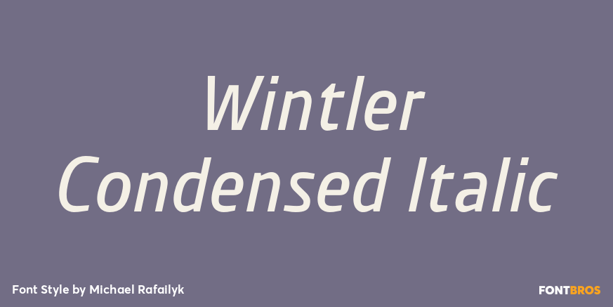 Wintler Condensed Italic Poster