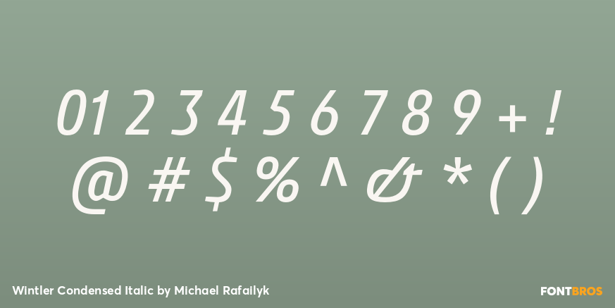 Wintler Condensed Italic Font Poster #1