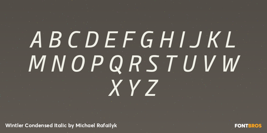 Wintler Condensed Italic Font Poster #1