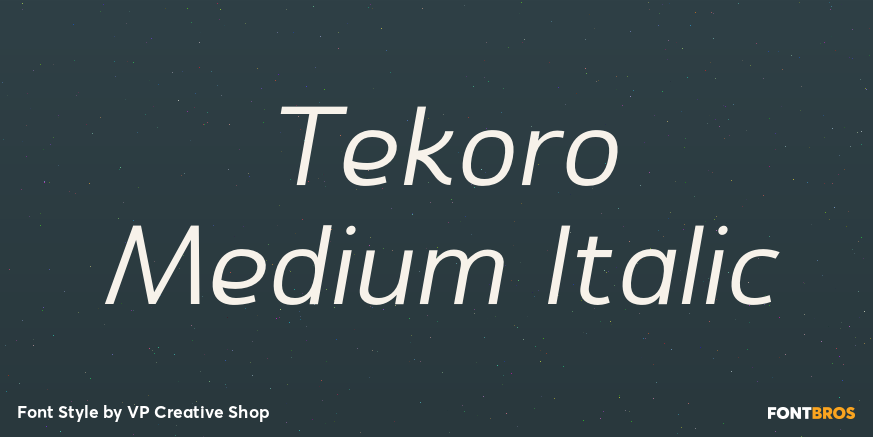 Tekoro Medium Italic Poster