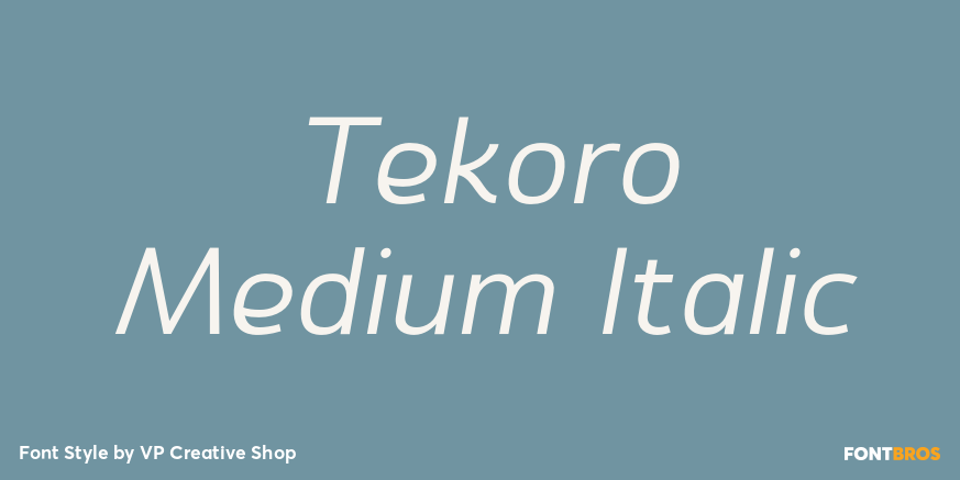 Tekoro Medium Italic Poster
