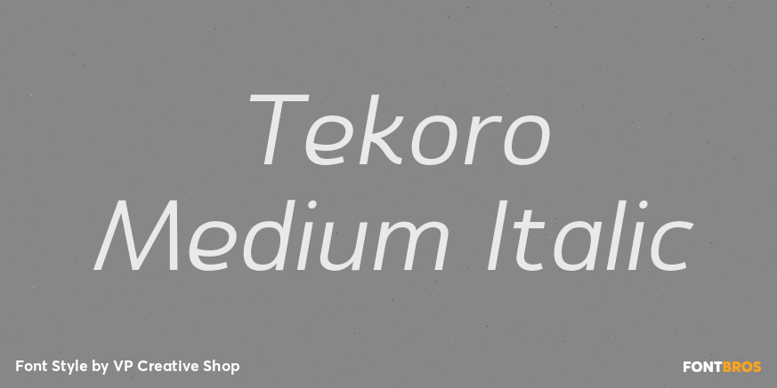 Tekoro Medium Italic Poster