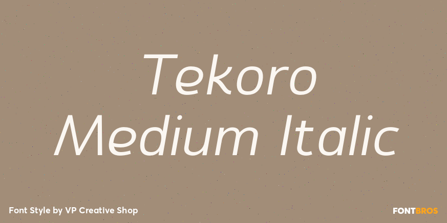 Tekoro Medium Italic Poster