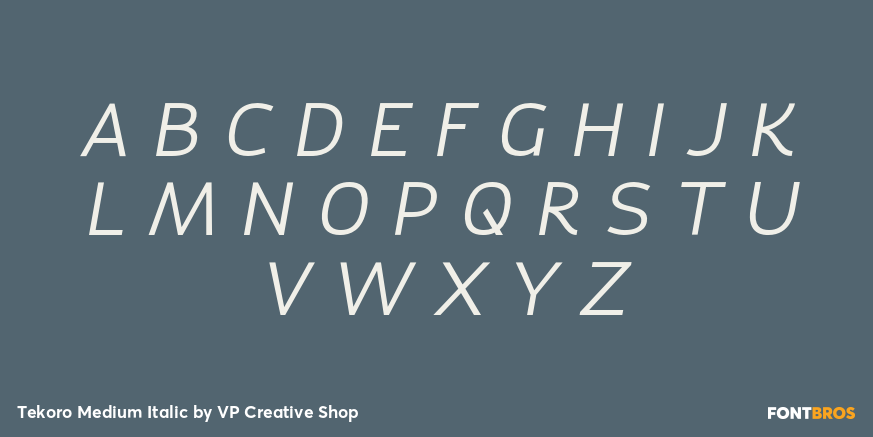 Tekoro Medium Italic Font Poster #2