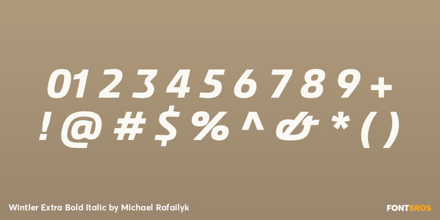 Wintler Extra Bold Italic Font Poster #1
