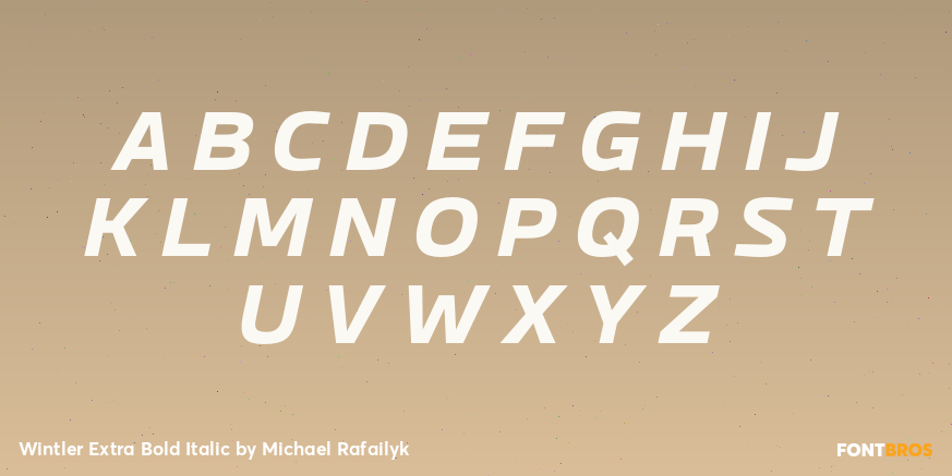 Wintler Extra Bold Italic Font Poster #1