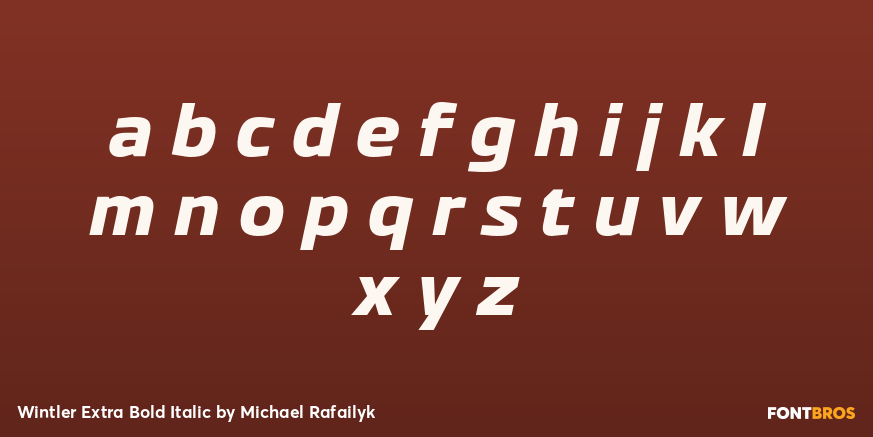 Wintler Extra Bold Italic Font Poster #1