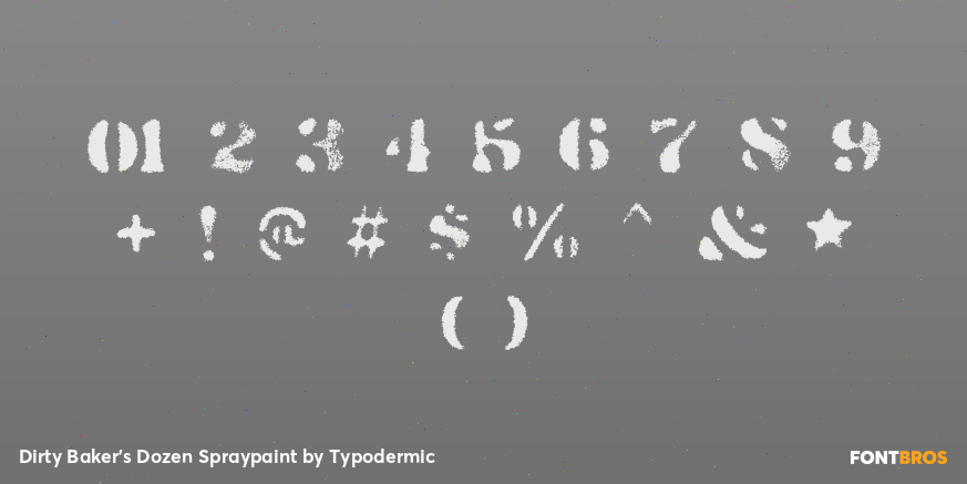 Dirty Baker's Dozen Spraypaint Font Poster #4