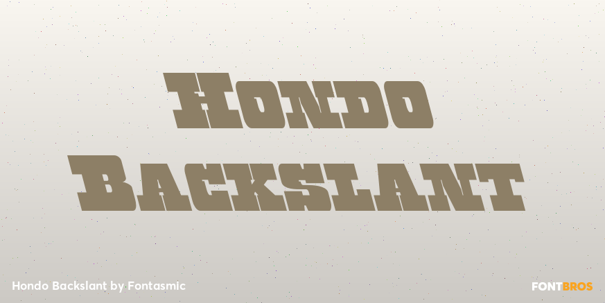 Hondo Backslant Font Poster #1