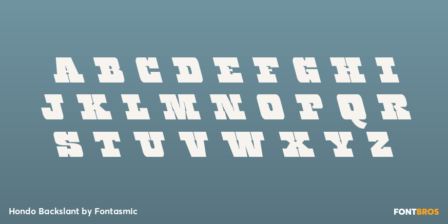 Hondo Backslant Font Poster #2