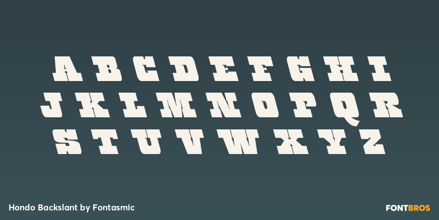 Hondo Backslant Font Poster #1