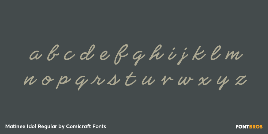 Matinee Idol Regular Font Poster #3