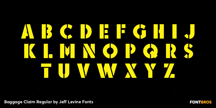 Baggage Claim Regular Font Poster #2