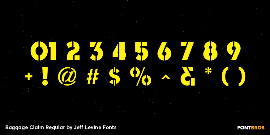 Baggage Claim Regular Font Poster #4