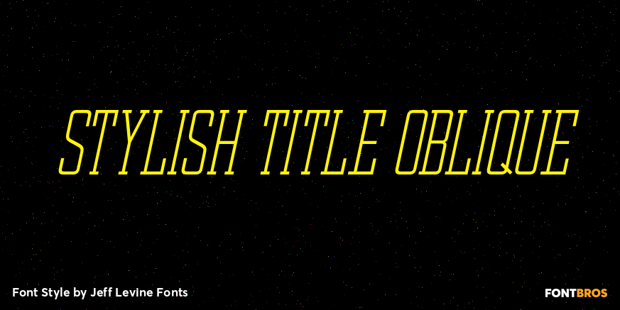 Stylish Title Oblique Poster