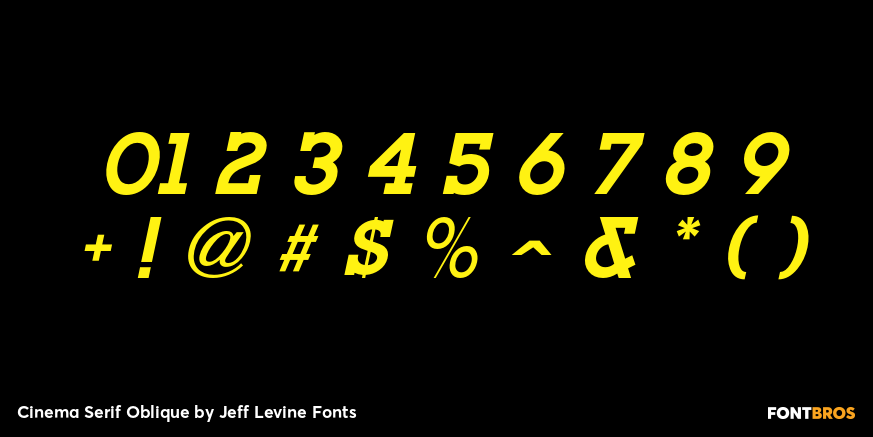 Cinema Serif Oblique Font Poster #4