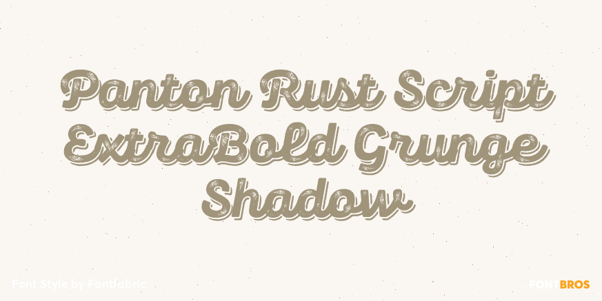 Panton Rust Script ExtraBold Grunge Shadow Poster