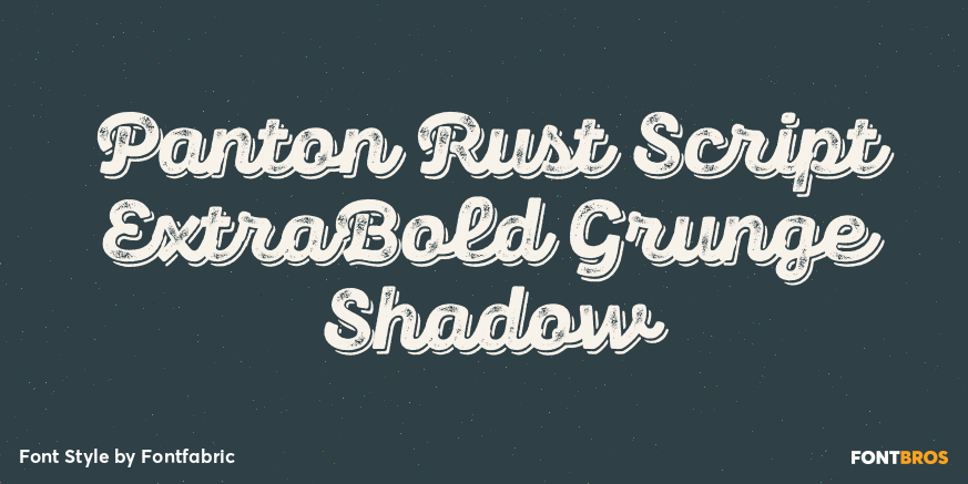 Panton Rust Script ExtraBold Grunge Shadow Poster