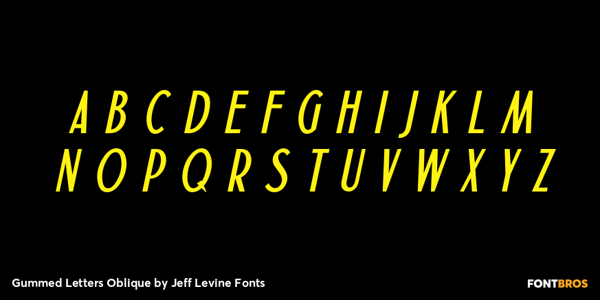 Gummed Letters Oblique Font Poster #3