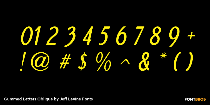 Gummed Letters Oblique Font Poster #4