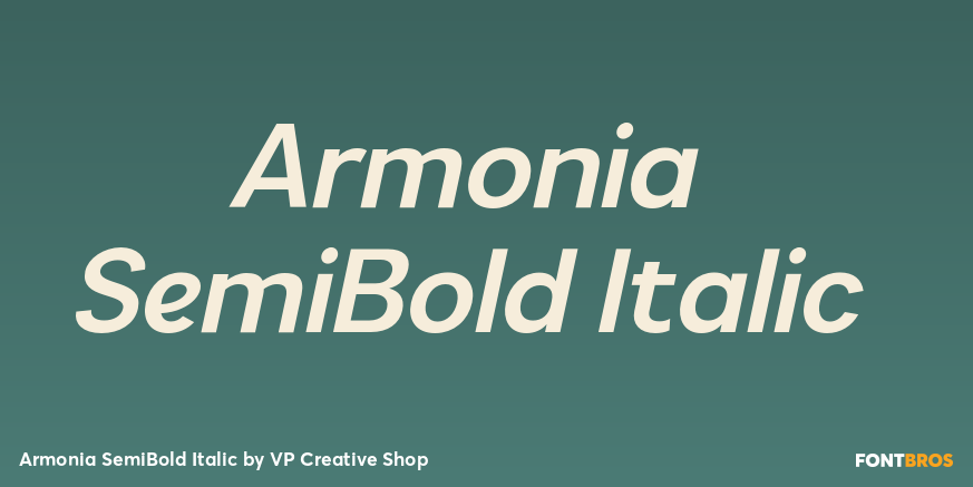Armonia SemiBold Italic Font Poster #1