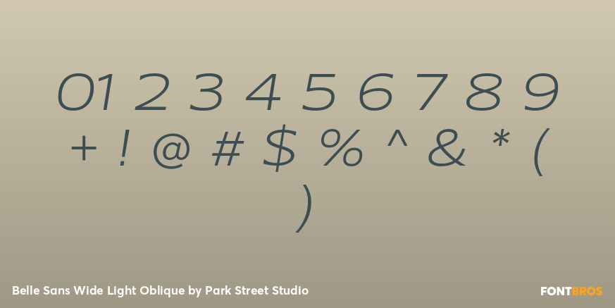 Belle Sans Wide Light Oblique Font Poster #4