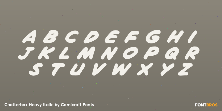 Chatterbox Heavy Italic Font Poster #3