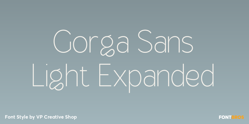 Gorga Sans Light Expanded Font Poster #1