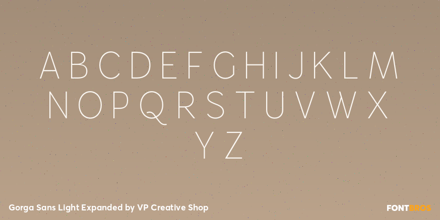 Gorga Sans Light Expanded Font Poster #2