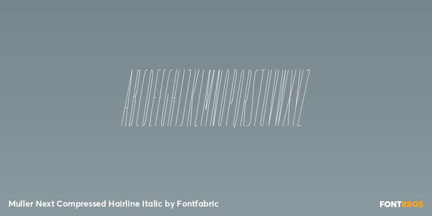 Muller Next Compressed Hairline Italic Font Poster #2