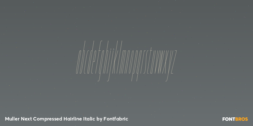 Muller Next Compressed Hairline Italic Font Poster #3