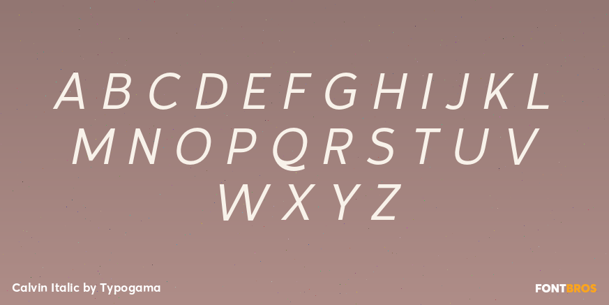 Calvin Italic Font Poster #2