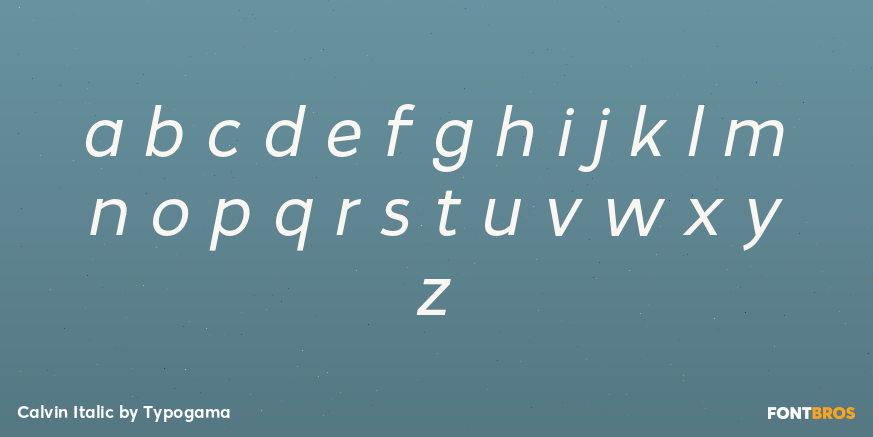 Calvin Italic Font Poster #3