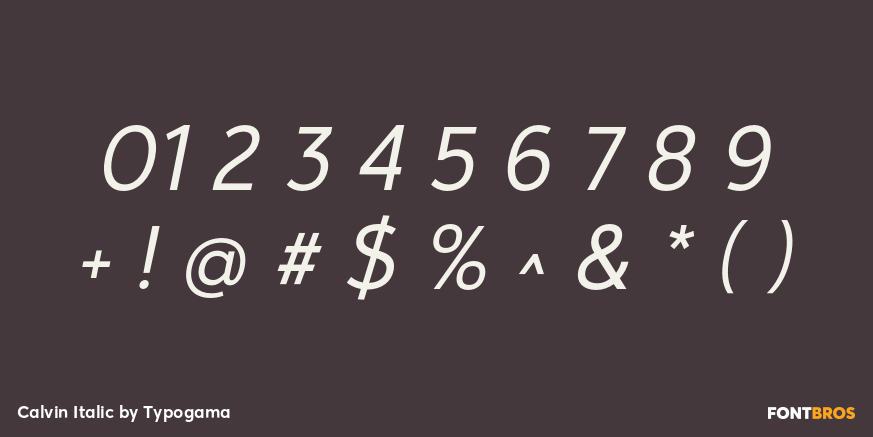 Calvin Italic Font Poster #4