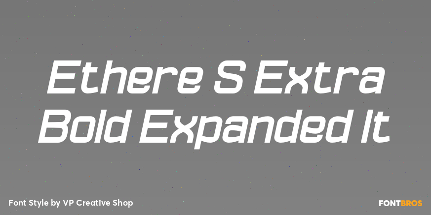 Ethere S Extra Bold Expanded It Font Poster #1