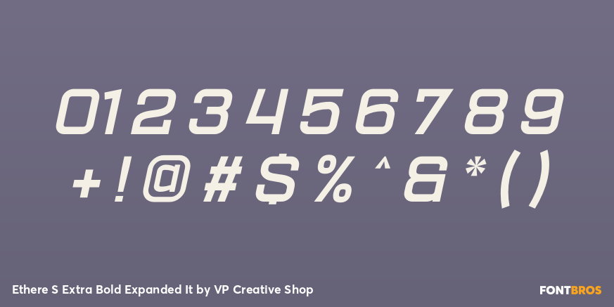 Ethere S Extra Bold Expanded It Font Poster #4