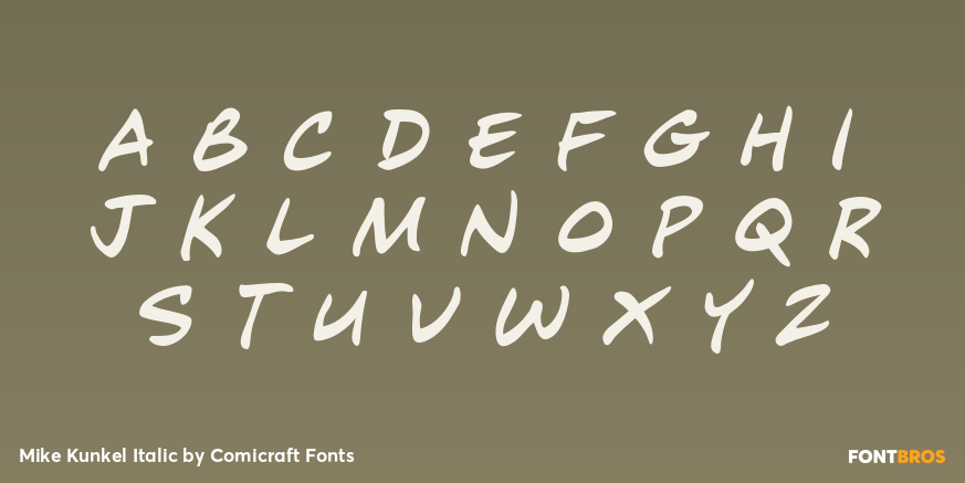 Mike Kunkel Italic Font Poster #3