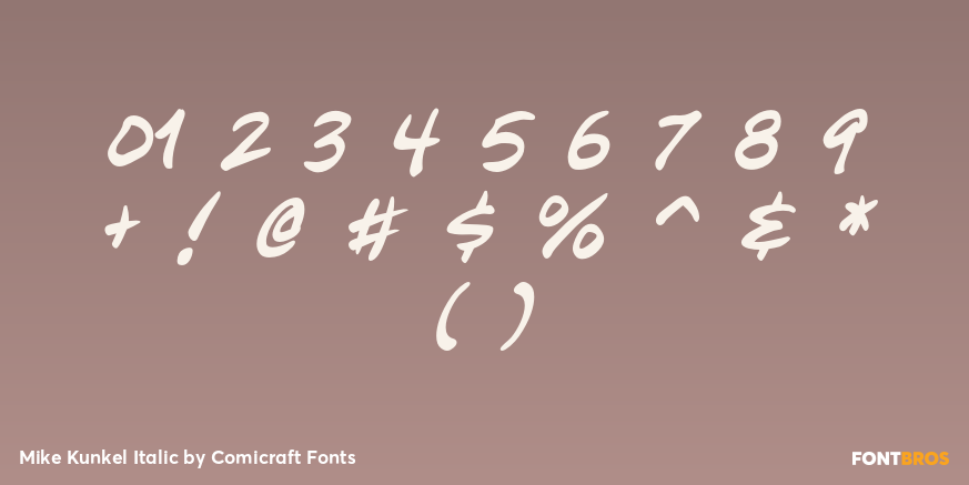 Mike Kunkel Italic Font Poster #4
