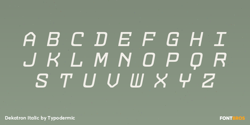Dekatron Italic Font Poster #2