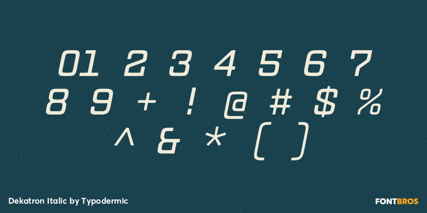 Dekatron Italic Font Poster #4