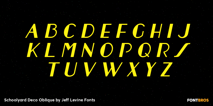 Schoolyard Deco Oblique Font Poster #3