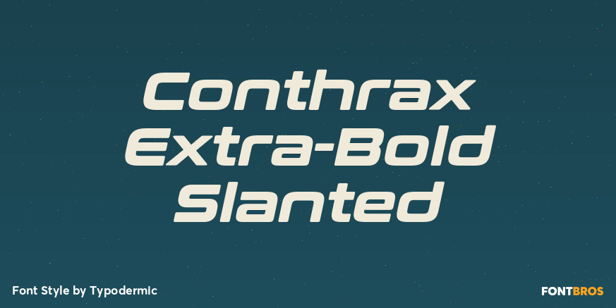 Conthrax Extra-Bold Slanted Poster
