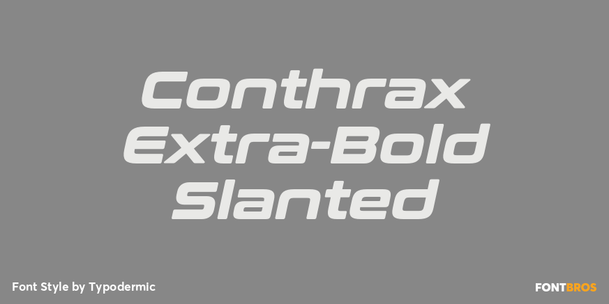 Conthrax Extra-Bold Slanted Poster