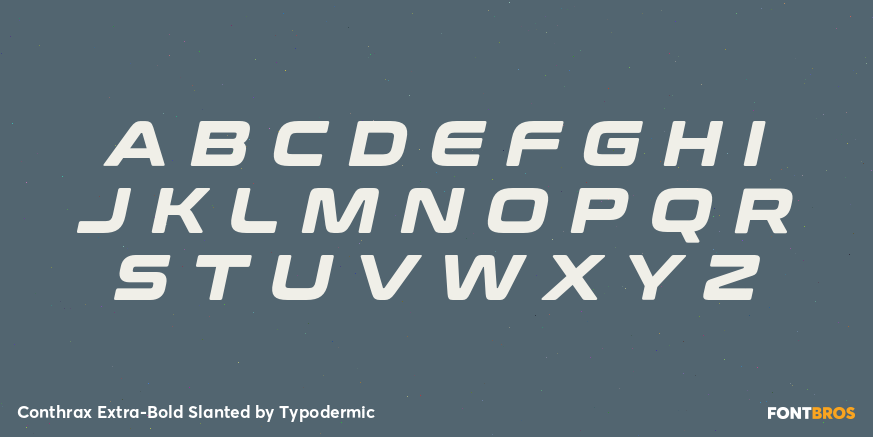 Conthrax Extra-Bold Slanted Font Poster #2