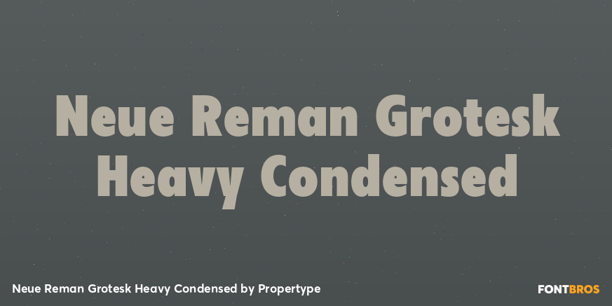 Neue Reman Grotesk Heavy Condensed Font Poster #1